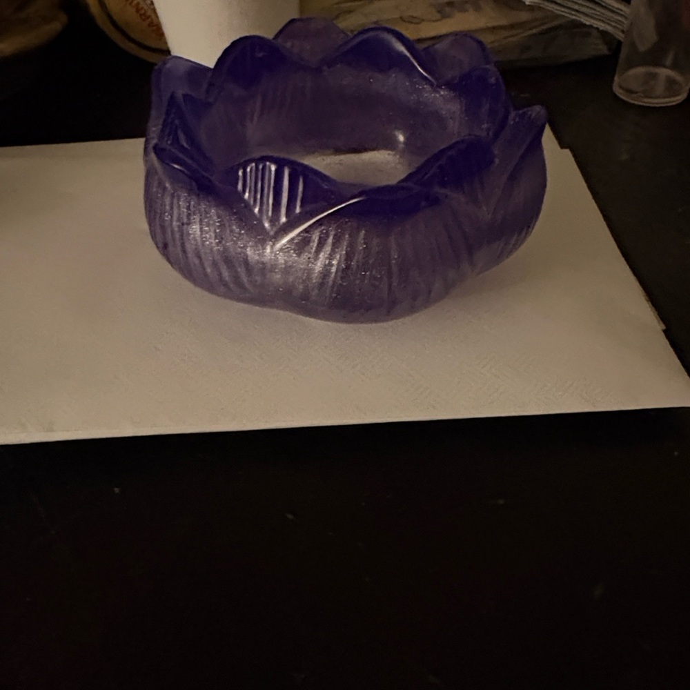 Purple epoxy Decorative candle holder